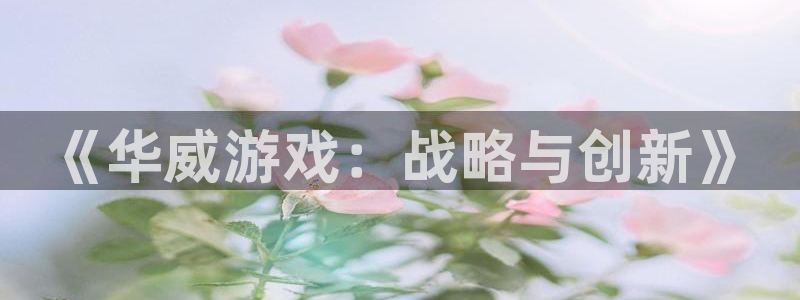 亿万28官网的奇趣腾讯是真的吗还是假的：《华威游戏：战略与创新》